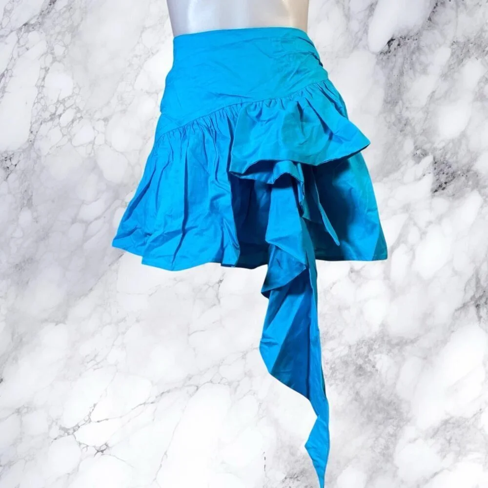 Lovers and Friends Myers Mini Skirt Turquoise Blue